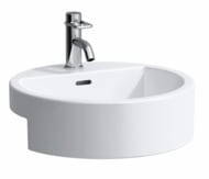 Раковина Laufen LIVING 813431 (460х460х155) полувстраиваемая, с отверстием под смеситель — миниатюра 1