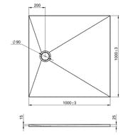 ������� ������ Jacob Delafon TOLBIAC (1000�1000�25) ������������� ������, ����� E6D328RU-WPM