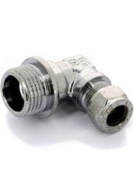 Уголок Tiemme для медной трубы, 10х1/2"Н обжим, хром,   1130049 (1104C001004CZ) — миниатюра 1
