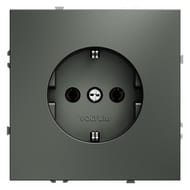 Розетка встраиваемая VOLTUM S70 с заземлением, 16А, титан VLTM_VLS040106