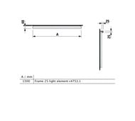 �������������� ��������� LAUFEN Frame25 4.4753.1.900.007.1 (1300�25�25) ��������������, LED4000, ����