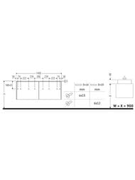 ����� ��� �������� Duravit XSquare 1400�400�548 ���������, 2 �����, ����� ������ XS4905M2222