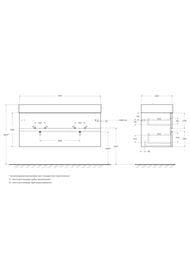 ����� ��� ������� ���������� Cezares MOLVENO 46-120-2C-SO-2-LB (1200x460x500) ��������� Legno Bianco