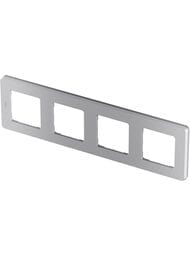 Рамка LEGRAND INSPIRIA 4 поста алюминий 673962