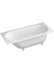 Ванна встраиваемая Salini Ornella Kit 1600х700х625 искусственный камень, S-Sense, белый 102416G