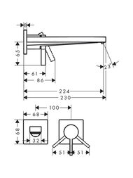 ��������� Hansgrohe Tecturis E ��� ��������, ������������, ����������� ������ 73051140