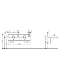����� ��� �������� Duravit Zencha 281�1600�550��, ���������, ���� ������ ���  ZE4815B16800000