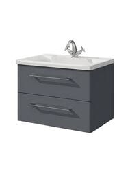 Тумба под раковину Caprigo Аккорд 65 графит 650х485х450 подвесная 2219-SF019