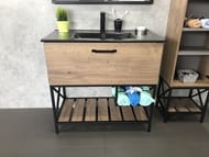 Тумба COMFORTY Бредфорд-90 (910х870х470) напольная, с раковиной, дуб темный 00004148003