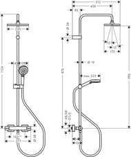 ������� ������� Hansgrohe Vernis Shape 26286000 ��������� ���������, �������/������ ���, ����
