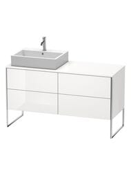 Тумба под раковину слева Duravit XSquare 1400х538х548 напольная, 4 ящика, белый глянец XS4923L2222 — миниатюра 1
