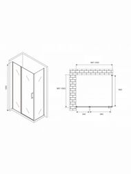 Душевой уголок ABBER Sonnenstrand AG04100BS-S100B (1000х1000х1950) стекло 6мм прозрачное/черный — изображение 4