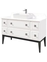 Тумба для столешницы и накладной раковины Caprigo Метрополь 1250х955х550 бел/чер. 13716.30-B016/B032