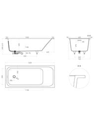Ванна встраиваемая Salini Orlanda Kit S-Sense (1600х700х600) иск.камень, матовая 102115MF