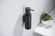 Дозатор для жидкого мыла Aquatek Оберон AQ4205MB подвесной, нержавеющая сталь, латунь, черный  мат