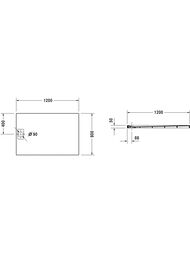 ������� ������ Duravit Stonetto 1200�800 ���������� � ������������, ����� 720148380000000