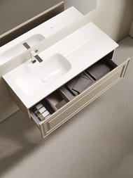 Тумба под раковину Sancos Very VR120LCE 1195х445х406 подвесная, левая, 1 ящик, цвет: Beige soft
