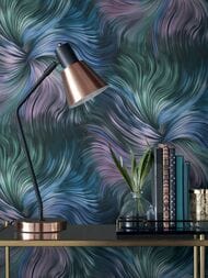 Обои виниловые на флизелине Grandeco Originale (1,06х10,05) абстракция, зеленые R168106 (рул.)