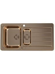 Мойка ALVEUS Monarch Line 10 (980х500) оборачиваемая, врезная, сталь 0.7 мм, PVD медь 1078567 — миниатюра 1