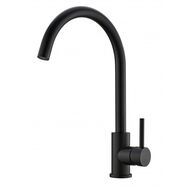 Смеситель для кухни BelBagno BB-LAM03-2-IN-NERO высокий, поворотный излив, черный матовый