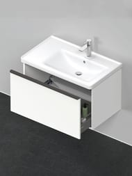 Тумба под раковину Duravit D-Neo 784х440х452 подвесная, 1 ящик, цвет: белый матовый DE4255004180000 — изображение 6