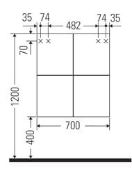 ���� Duravit L-Cube 700�800�363 ���������, 1 �����, ����� ������� LC117701818