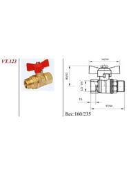 Кран шаровый VALTEC СТАНДАРТ 1/2"ВН бабочка (PN40) VT.123.GN.04 — изображение 10