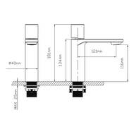 Смеситель для раковины Vincea Вог (Vogue) VBF-4V3MB, черный