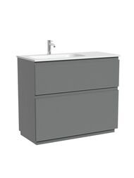 Тумба под раковину Sancos Folk Floor FL100FLES 995х445х850 напольная, левая, 2 ящика, Ergraut soft