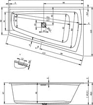 ����� ��������� RIHO STILL SMART ELITE L 170x110 (L-�������� ������ � ���������), �������������