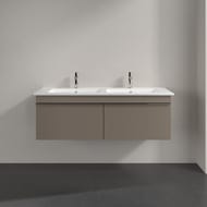 Тумба под раковину Villeroy & Boch VENTICELLO A93901VG (1253х502х420) 2 ящика, truffle grey/хром