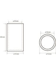 Стакан для зубных щеток Bemeta Gamma 145711324 отдельностоящий, цвет: белый