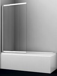 Шторка на ванну WasserKraft Main 800х1400 41S02-80 WasserSchutz Fixed с фиксатором, стекло прозрачное,профиль серебристый