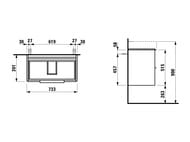 ����� ��� ���������� Laufen BASE 4.0235.2.110.260.1 (735x390x530) 2 �����, ����� �������