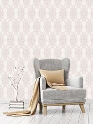 Обои флизелиновые Hygge III Dacha Hg24 003 (1,00х10,05) узор, серые (рул.)