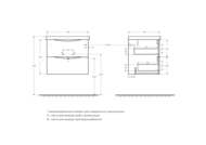 ����� ��� �������� BelBagno MARINO (600�450�500) ���������, Bianco Opaco MARINO-600-2C-SO-BO-P