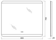 ������� BelBagno (800x30x700) � ���������� � ��������� ������������ SPC-CEZ-800-700-LED-TCH