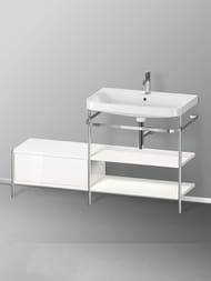Консоль с раковиной Duravit Happy D.2 Plus 1400х850х490 2полки, ящик слева, белый глянец HP4847O2222 — изображение 2