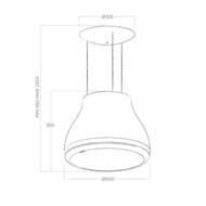 ������� ELICA Shining CAST IRON/F/50 LED, d500�410 ��, 800 �3/�, 54 ��, �������� ������ PRF0120590A