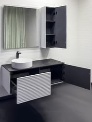 Тумба COMFORTY Геленджик-120 (1200х525х500) подвесная, без раковины, белый матовый 00-00018719