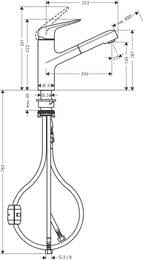 ��������� Hansgrohe Focus M42 ��� ����� 150 �� �������� ���������� ����� ����� 71814800