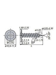 Саморез ШСММ прессшайба Zn 4,2х41 (500 шт.) цинк, КР.015056 — изображение 4