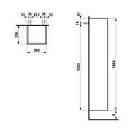 ����� Laufen BASE 402702 (350x335x1650) �������� �����, 2 �����, ����� ������ ������, ����� ������