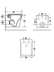 ������ ��������� AQUAme � �������� SoftClose, ���� Rimless, 490x340x350, ����� ������ AQM2004