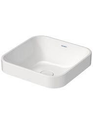 Раковина DURAVIT HAPPY D.2 PLUS 400х400 антигрязевое покрытие WG, без перелива, белая 23594000001