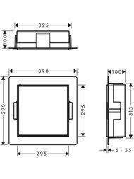 ����-���� Hansgrohe XtraStoris Rock 56085800 300�300�100 ����� ��� ��������� �������, ���� ��� �����