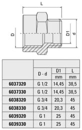 ���������� Valvex 1/2"��1/2"� ������ VX6037330
