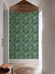 Обои виниловые на флизелине Grandeco Perfect Harmony PH 3009 (0,53х10,05) изумрудный рул.)