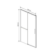 Душевая дверь Vincea Slim Soft 1000х2000 стекло прозрачное/профиль хром, VDS-1SS100CL — миниатюра 9