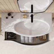 Тумба под раковину KERAMA MARAZZI RIVA подвесная с ящиками 976х445х542, белая матовая RV.100Rh\WHT.M